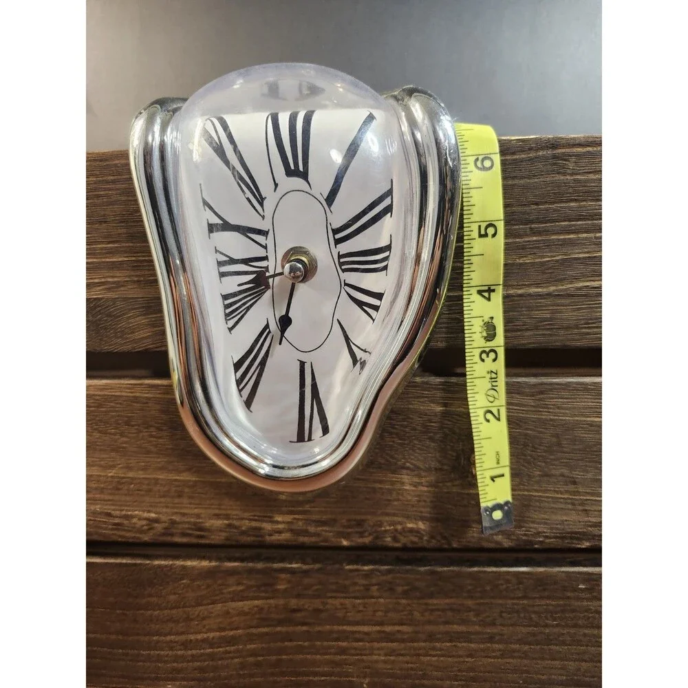 Salvador Dali Surrealist Melting Clock Shelf Quartz Clock 8” x 6”